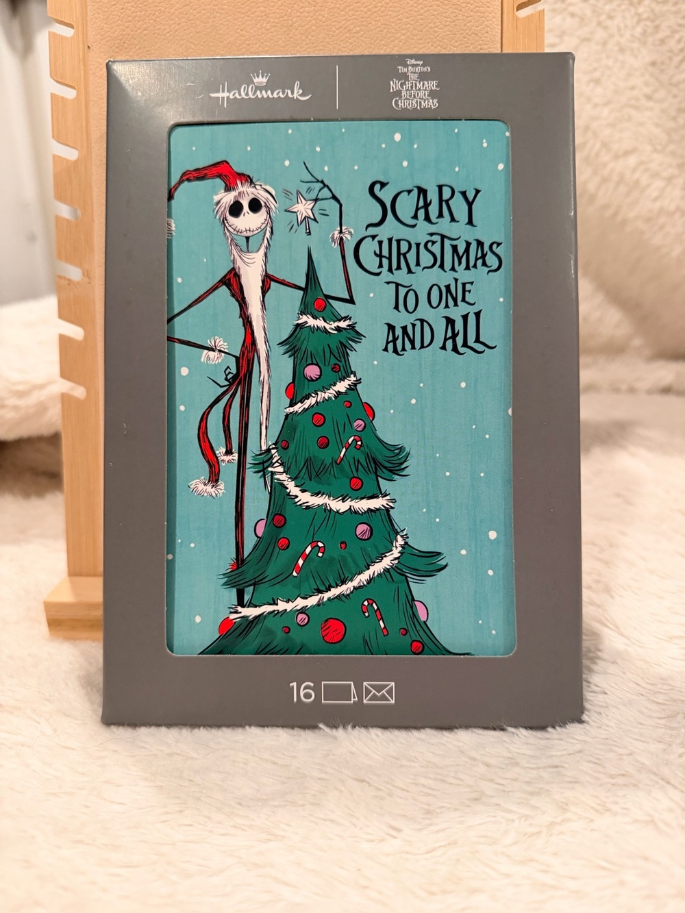 Hallmark Nightmare Before Christmas Teal & Green Holiday Card Set